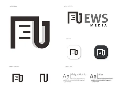 News media logo concept brand branding design graphic illustration logo typography ui ux vector