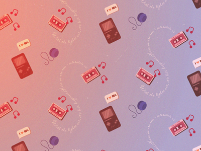 Old school pattern 1990s 90s adobe audio tape entertainment illustrator mix tape music nostalgic pattern photoshop tetris yo yo