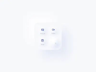 Neumorphic Action Menu action animation app apple watch inspiration interaction interaction design menu microinteraction mobile neomorphic neomorphism neumorphic neumorphism skeumorphic ui