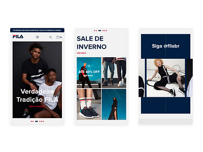 Fila ecommerce - Mobile homepage ecommerce fila grid homepage minimalist mobile mobile ui ui uxui website