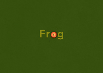 Frog | Typographical Poster eye frog graphics helvetica illustration minimal narrative simple typography word