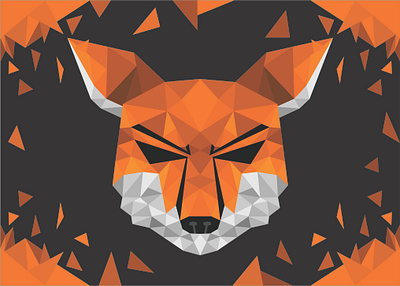 Animal Fox Head with Lowpoly style animal animal art animal illustration animals art artwork design fox foxhead foxlowpoly illustration inspiration low poly low poly lowpoly lowpolyart studio vector