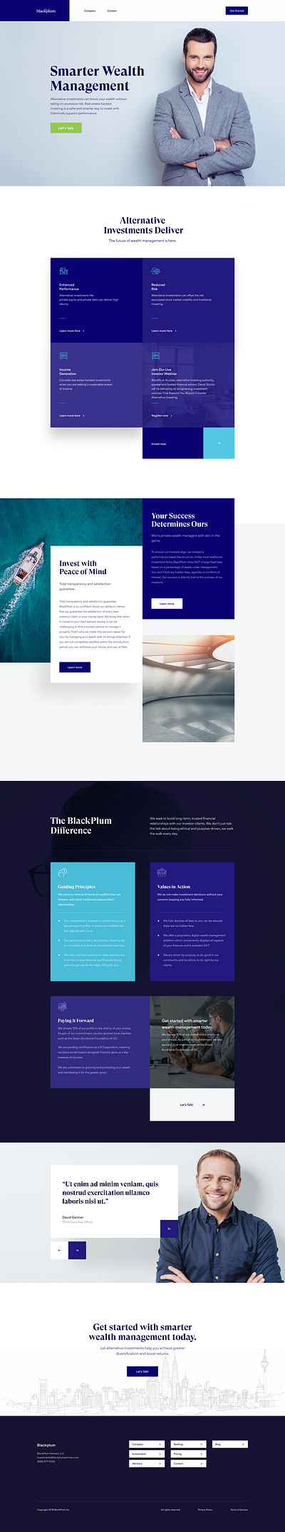 BlackPlum Financial design finance minimal ui ux web