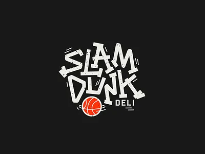 SLAM DUNK DELI athletic basketball branding deli design logo retro sandwich slamdunk subs