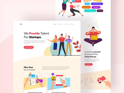 Qbis Landing Pgae 2020 branding business concept design illustration job search landing page job search landing page landing page landing page concept tranding user experiance user interface designer ux website design
