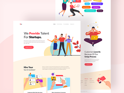 Qbis Landing Pgae 2020 branding business concept design illustration job search landing page job search landing page landing page landing page concept tranding user experiance user interface designer ux website design