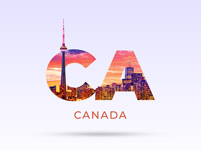 CA - Canada Typography branding design icon illustrator logo logo design logotype photoshop typography vector