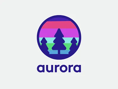 Aurora - Natural wonder logo aurora borealis concept logo logo design