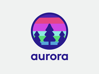 Aurora - Natural wonder logo aurora borealis concept logo logo design