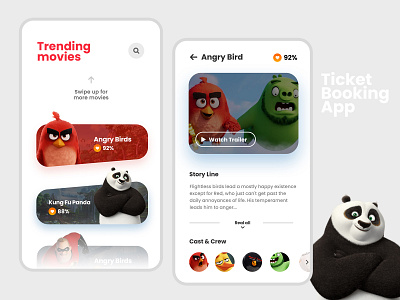 Ticket Booking App for Kids animation booking branding kids movie minimal mobile app mobile app design modern look ticket ticket booking ticket booking app ui uidesign uidesignchallenge ux uxdesign