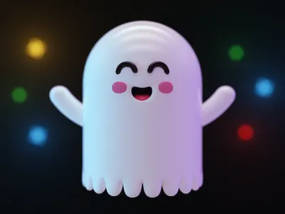 Ghost 3d 3d art adobe photoshop animation character character design cinema4d design illustration redshift