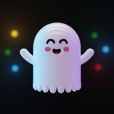 Ghost 3d 3d art adobe photoshop animation character character design cinema4d design illustration redshift