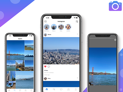 Instagram Clone in React Native app templates dating app instagram instagram banner instagram post instagram stories instagram template mobile mobile app mobile app design mobile app development react native react native templates simple