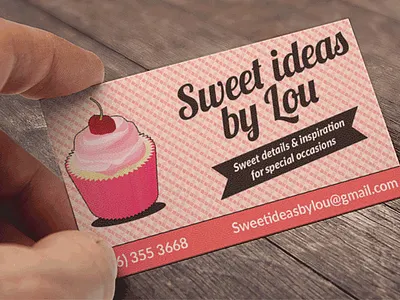 SWEET IDEAS BY LOU diseño tarjeta de presentacion