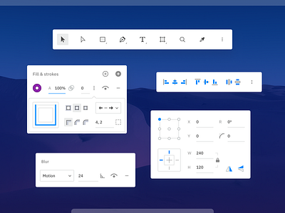 More vector tools :D align blur corner design desktop app desktop design distribute figma icon icon set minimalism picker pivot properties radius stroke tools ui ux vector