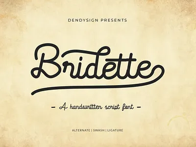 Bridette - Handwritten Script Font abc alphabet brush calligraphic calligraphy design drawn font hand handwritten lettering modern script sign style symbol text type typeset typography