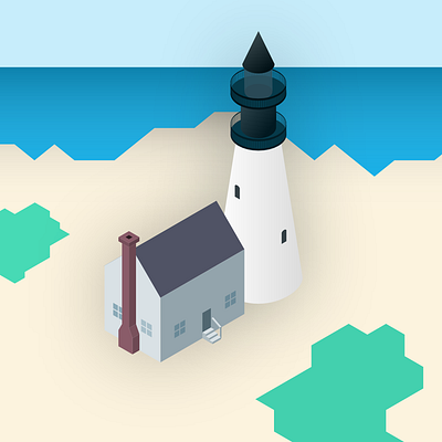 Isometric lighthouse isometric art lighthouse