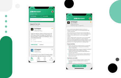 Job Listing App job listing mobile app mobile ui typography ui ux
