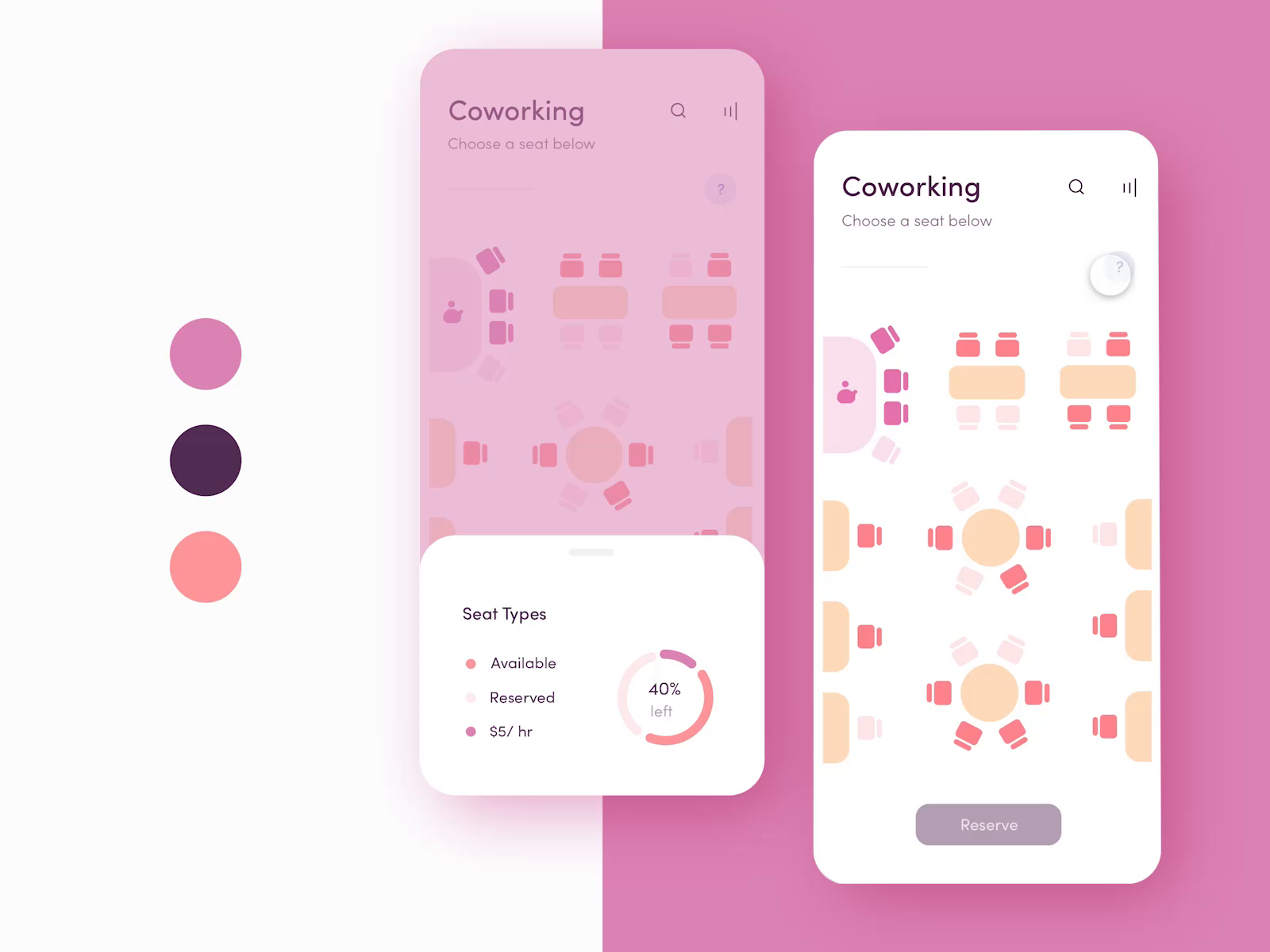Example of 🌺Coworking App: Content Aware Layout