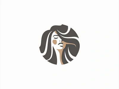 Pretty Woman Logo beauty branding curves dame design feminine girl haircut hairstyle identity illustration lady logo mark premium pretty symbol vector wig woman