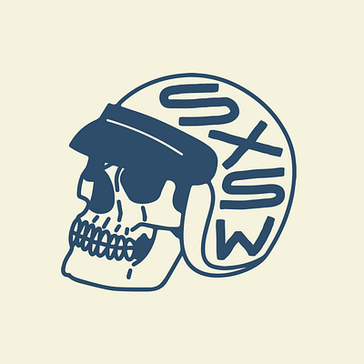 SXSW design drawing illustration logo skull sxsw tattoo texas type vector