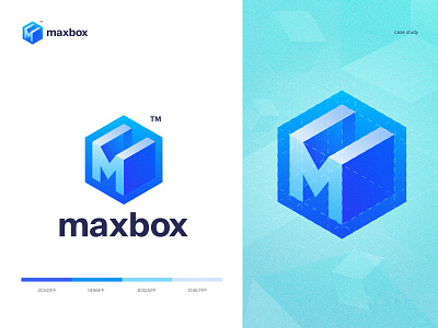 Maxbox Logo Case Study 3d m logo best logo case study brand brandbook branding case study conceptual logo container compnay logo corporate logo creative logo cube m logo idendity logo logo design logo design case study logo design process logotype professional shipment logo shipment logo design