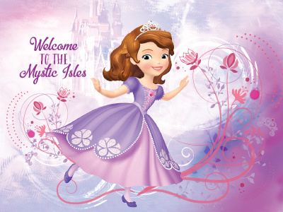 Sofia the First, Mystic Isles Style Guide Badge badge cute digital disney fun illustration illustrator watercolor