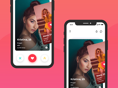 Dating App Design dating dating app datingapp design home screen interaction ios app ios design iphone iphone x mobile aap trend trending trending design trending designs trending ui ui uiux uiuxdesign ux