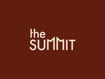 The Summit Logo branding clean concept crest flat futura identity logo logotype mountain peak summit typography