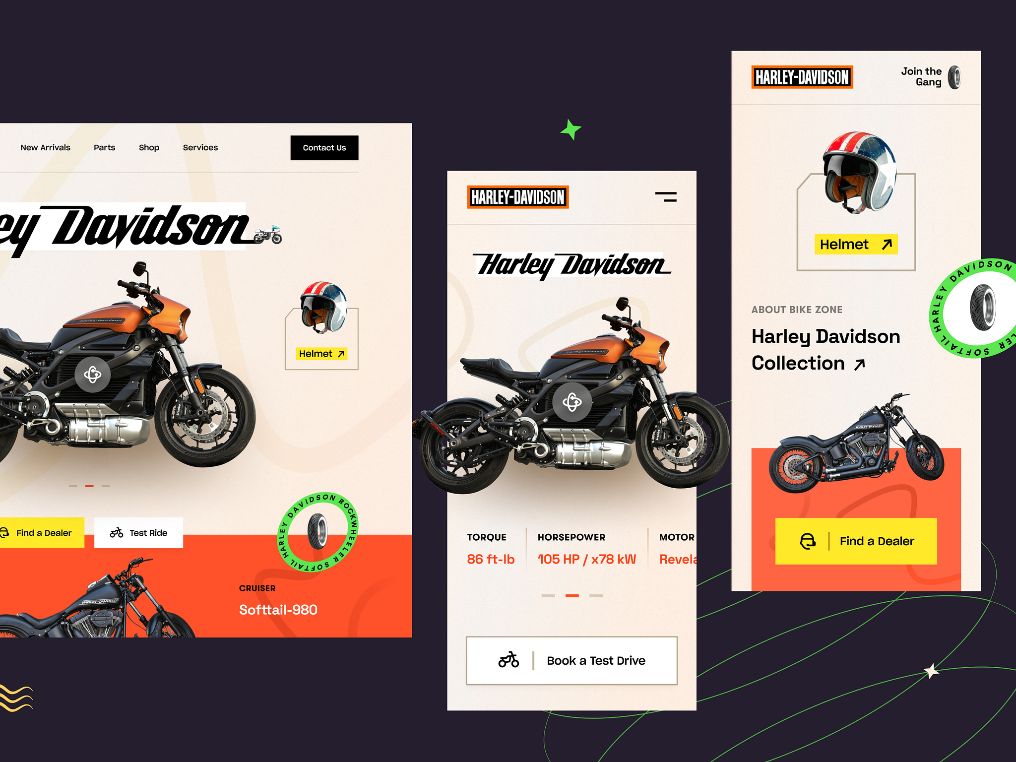 Harley Davidson Website by Farzan Faruk for Rylic Studio on Dribbble