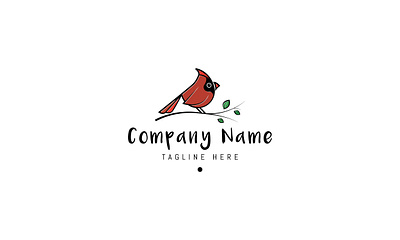 Red Cardinal logo bird brand branding design logo nature umuarus vector