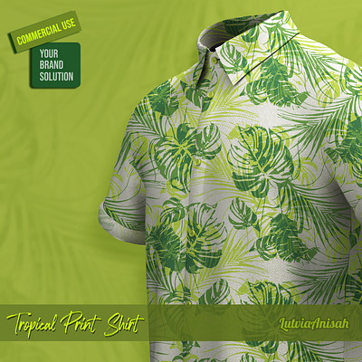 Tropical Shirt Concept & Graphic Design clothing brand clothing design fashion design graphic design illustration pattern design printing design seamless pattern shirt design summer fashion textile design tropical design