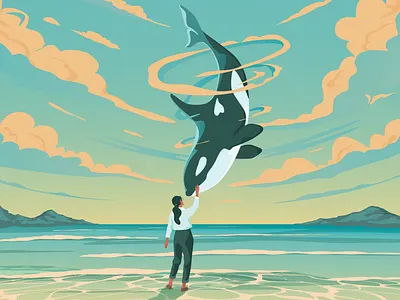 Love Nature charachter graphic illustration love nature sea