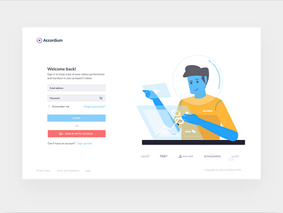 Minimalist Sign-in & Signup + Illustration design flat fresh illustration material ui minimal pastel simple ui