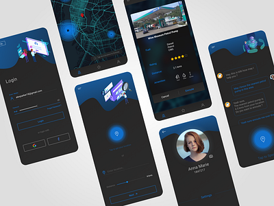 Petrol Pump Locating Application Design adobe xd mobile app mobile app design ui uiux