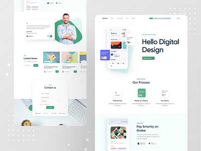 Hello Digital Design app design branding dribbble dribbble best shot homepage homepage design landing page landing page design minimal design ofspace webdesign website website builder website concept website design website design company website designer