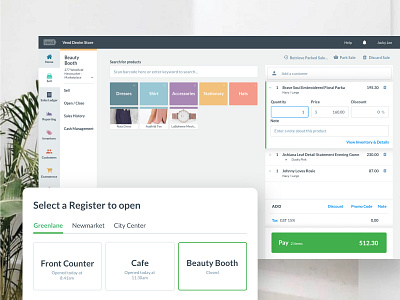 Vend - Sell Screen for Retailers layout product design retail app sell ui ux