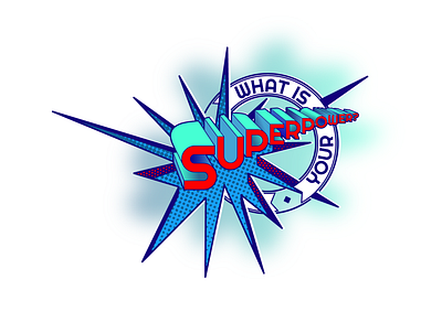 superpower? emblem illustration logo