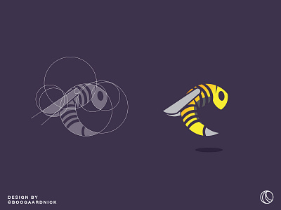 Icon sketch 3 adobe bee circle circles clean golden ratio goldenratio icon illustration logo minimal vector wasp yellow