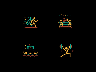 Quick sketches #2 athlete design fast figma fintess heavy icon icons illustration moive party people runner sketch sketches sport ui vector