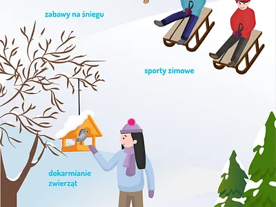 winter activity infographic art design digital digital art drawing illustation illustration infographic infographic design vector