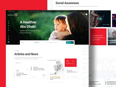 Department of Health Abu Dhabi abudhabi design dubai health healthcare healthministry homepage landing page layout medical medical design ministry ngo responsive design uae ui uiux design ux web design website