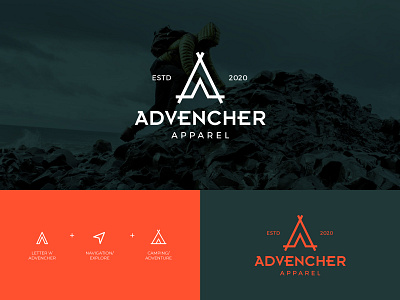 ADVENCHURE | Logo a logo adventure apparel logo branding camp camping logo logotype mark minimal monogram navigation logo wordmark