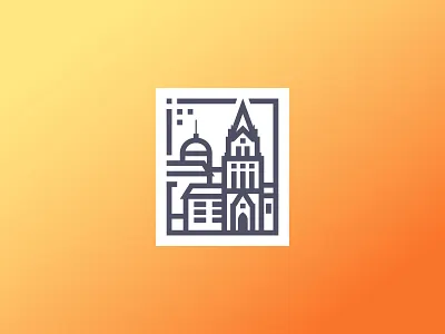 Kristiansand architecture badge buiildings iconography icons kristiansand kristiansund landmark logo love mark nature norway outline peace simple tourism travel wonder world