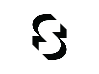 S mark 2d abstract design geometry icon logo mark minimalism negative space s