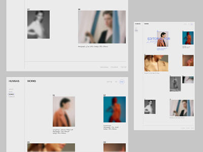 Brand experiments for HUNNAS, Fashion Designer & Stylist branding design fashion gallery minimal ui ui design ux web design website website design