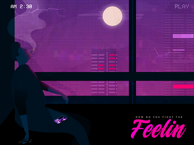 How do you fight the feelin? aesthetic illustration