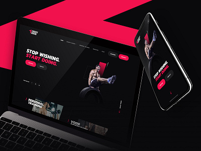 Crossfit Design clean design crossfit dark mode dark ui fitness gym power skew skewed sports sports design ui design ux ui