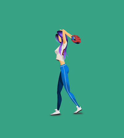 Sports illustration character design characterdesign characterdesignchallenge colors design girl girl illustration graphics illustration illustrator procreate vector women