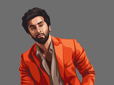 Ranbir Kapoor Vector Illustration actor illustration indian letsvectorize photo to vector vector vectorart vectorise